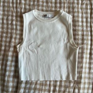 zara sweater tank